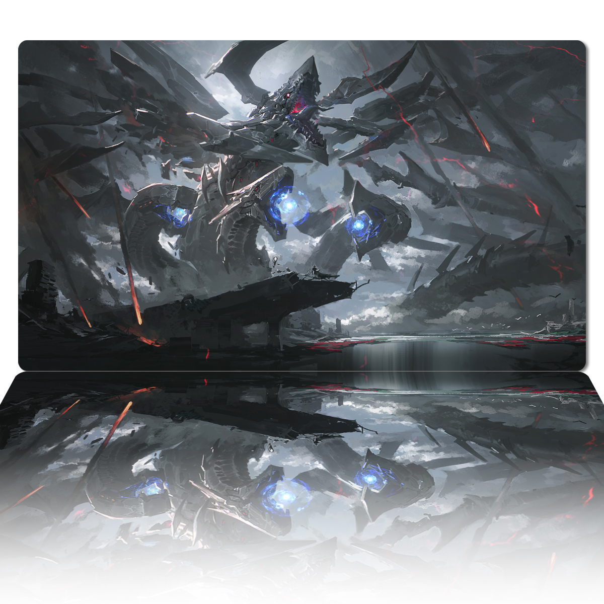 Board Game Yugioh - YuGiOh Cyberdark End Dragon Playmat TCG