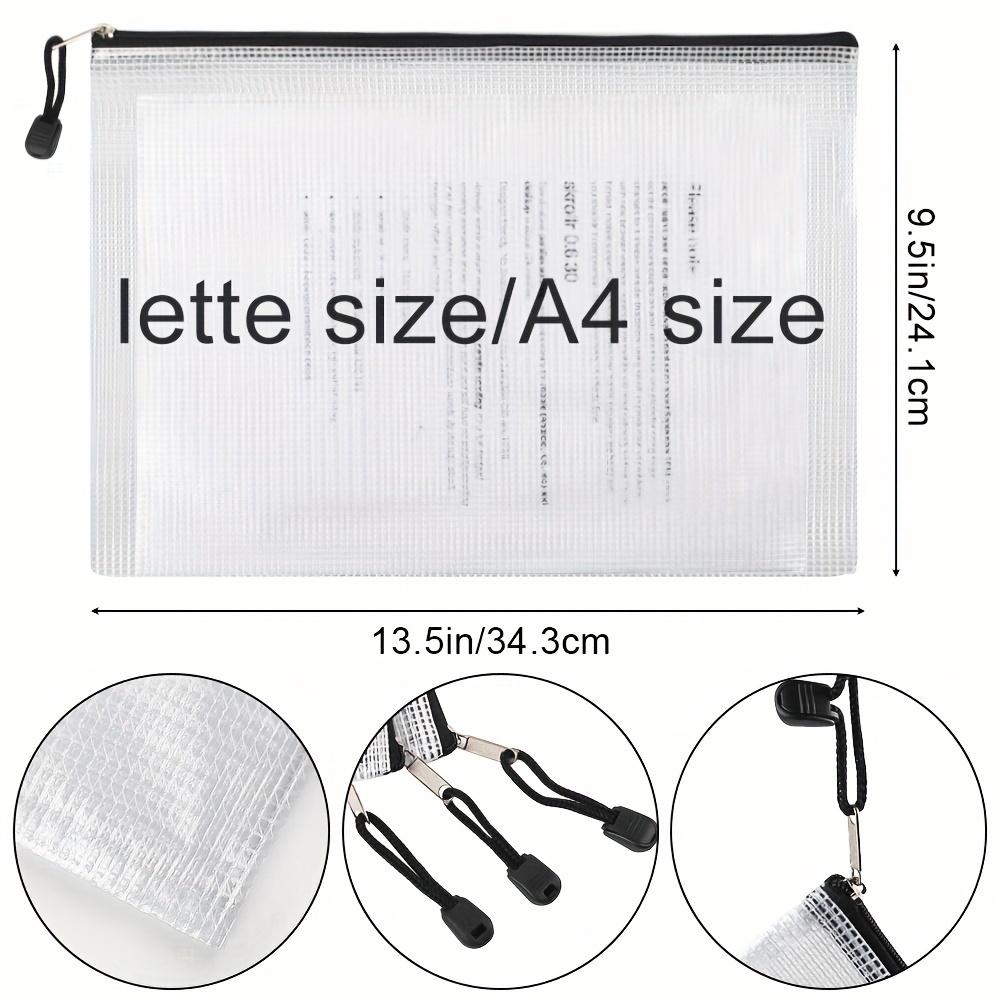 36/24/12pcs A4 Clear Mesh Zipp - Board Game Organization reseña y precio
