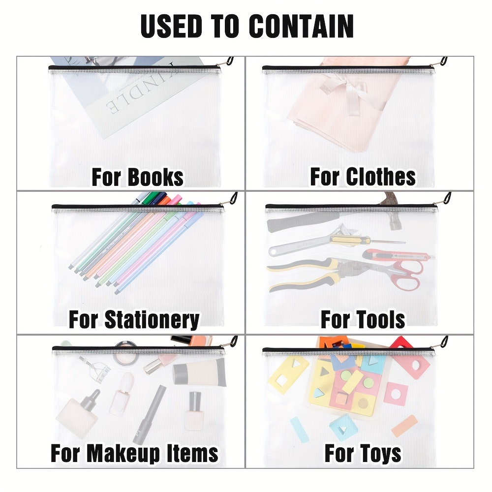 36/24/12pcs A4 Clear Mesh Zipp - Board Game Organization reseña y precio