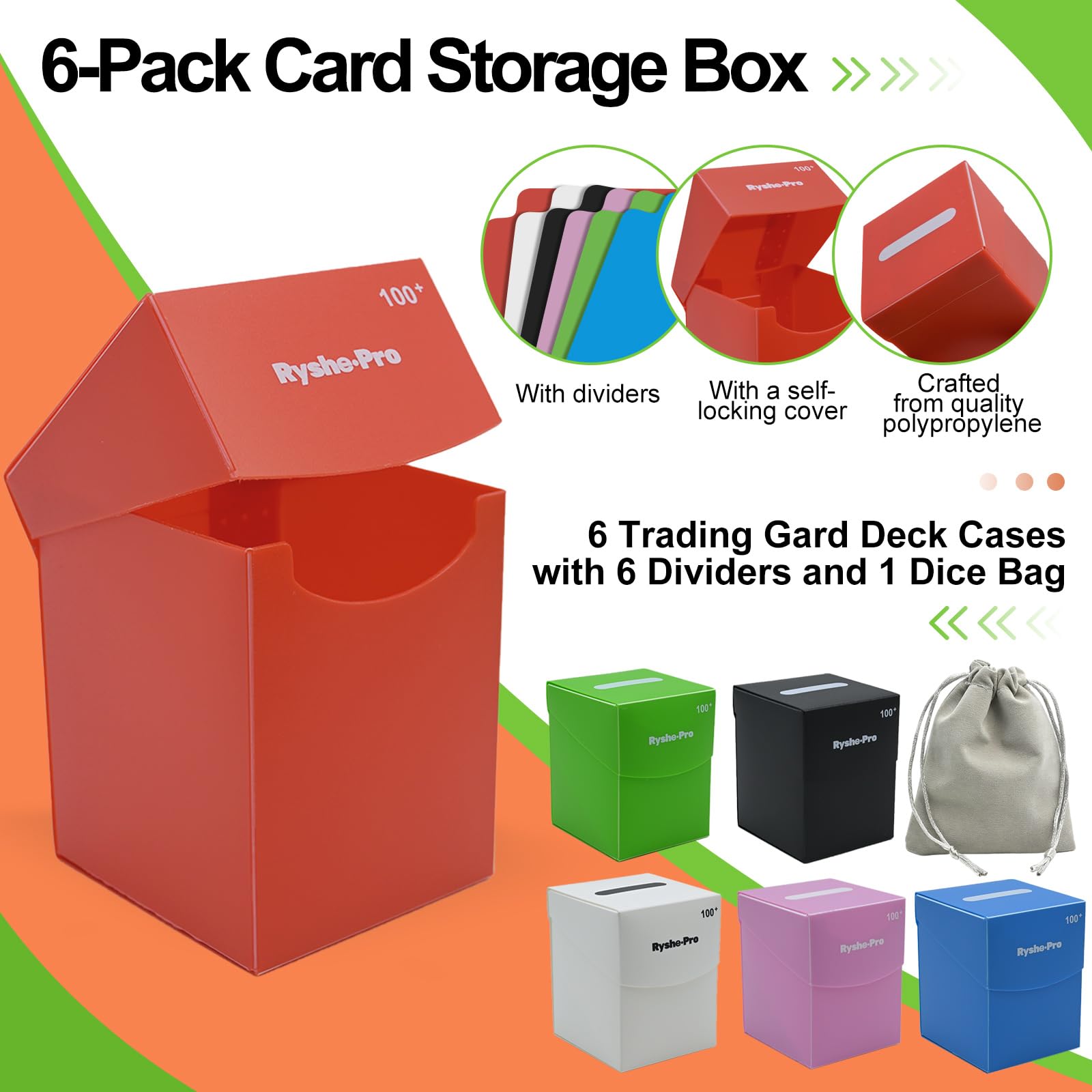 TCG Deck Box for 100+ Cards Co - Board Game Yugioh reseña y precio