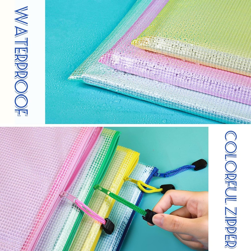 Mesh Zipper Pouch Bags, 13.2