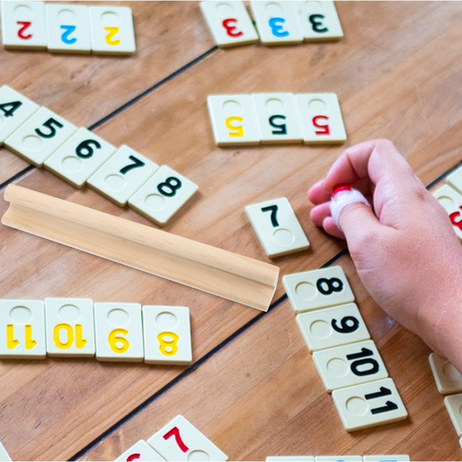 6Pcs Wooden Domino Racks Engli - Board Game Organization reseña y precio